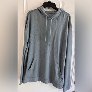 Free Fly Hoodie Men 2XL Blue Slub Hoodie Bamboo Lightweight Pullover Performance